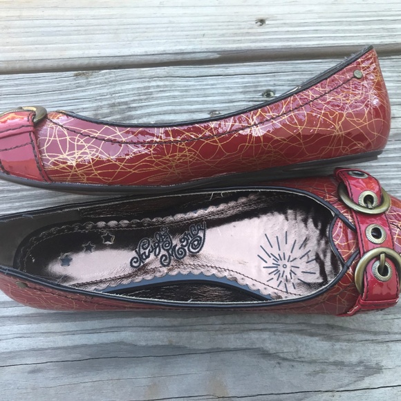 naughty monkey Shoes - Naughty Monkey Women Flat Shoe Red Leather Upper